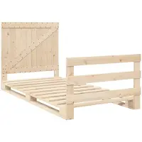 Syfax Cadre de lit sans matelas avec tête de lit 100x200 cm