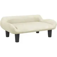 Syfax Lit pour chien crème 70x40x24 cm velours