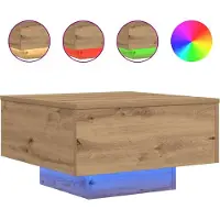 vidaXL Table basse Chêne Artisan 55 x 55 x 31 cm Bois composite