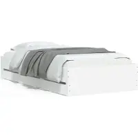 Syfax Cadre de lit avec tiroirs sans matelas blanc 100x200 cm