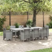 Syfax Table de Jardin Gris clair 250 x 100 x 73 cm polyrotin