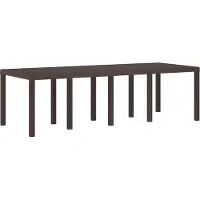 Syfax Table de Jardin Marron 250 x 100 x 73 cm polyrotin
