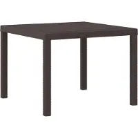 Syfax Table de Jardin Marron 100 x 100 x 73 cm polyrotin