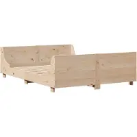 Syfax Cadre de lit sans matelas 140x200 cm bois massif de pin