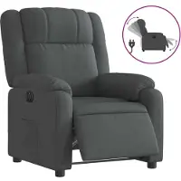 Syfax Fauteuil inclinable électrique Gris foncé Tissu