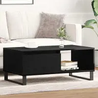 vidaXL Durable Table basse Chêne noir 90 x 50 x 36,5 cm Bois composite - Tables basses Octo5994091 1parcel