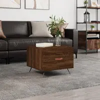 Prolenta Maison Exclusive - Table basse aspect chêne brun 50x50x40 cm Matériau dérivé du bois