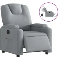 Syfax Fauteuil inclinable électrique Gris clair Tissu