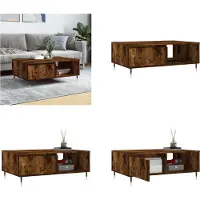 vidaXL Table basse chêne fumé 90x60x35 cm Bois composite - Table basse - Tables basses - Table basse