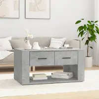 Prolenta Maison Exclusive - Table basse gris béton 80x50x40 cm Matériau dérivé du bois