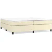vidaXL Cadre de lit Crème 200x200 cm similicuir