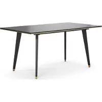 Vicco Table de salle à manger Goldamo Noir 160-200 x 90 cm Extensible, Model 53020