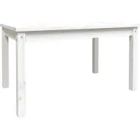 Syfax Table de jardin blanc 82,5x50,5x45 cm bois massif de pin