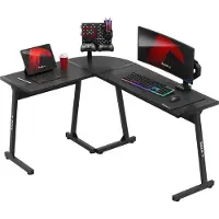 Huzaro Hero 6.0 Table de jeu d'angle, forme en L, carbone, noir, Nouveau