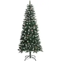 Syfax Sapin de Noël artificiel avec support Vert 150 cm PVC