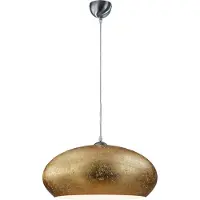TRIO Suspension rétro Abat-jour métallique doré Ø 50 cm E27 - lampes de table élégantes