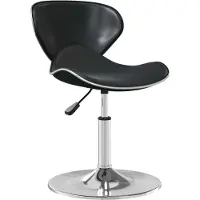 Syfax Tabouret de bar Noir Similicuir