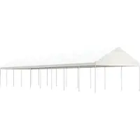 Syfax Belvédère avec toit blanc 20,07x4,08x3,22 m polyéthylène