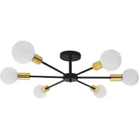 Toolight Lampe Suspendue APP501-6C Black Gold