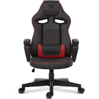 Sense7 Knight Fauteuil gaming en cuir synthétique noir et rouge - Fauteuil de bureau ergonomique Fauteuil de bureau PC Fauteuil gaming Fonction bascule Gamer 120 kg