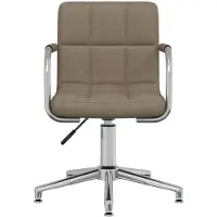 vidaXL "Promotion d'hiver" Chaise de salle à manger Tissu taupe pivotant - Chaise de salle à manger CC2892