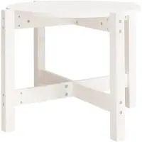 Syfax Table basse Blanc Ø 62,5x45 cm Bois massif de pin
