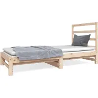 vidaXL Lit de jour extensible 2x(90x190) cm Pin massif