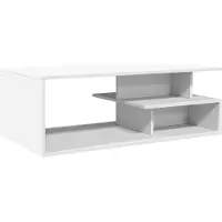 Syfax Table basse blanc 102x55x35 cm bois d'ingénierie