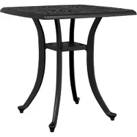 vidaXL Table de jardin noire 53x53x53 cm fonte d'aluminium