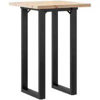vidaXL Table de salle à manger O-cadres 50x50x75,5 cm pin massif & acier
