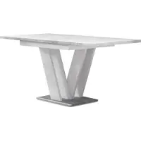 Mirjan 24 Table à manger extensible NAPUREN – béton / blanc