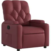 Syfax Fauteuil inclinable Rouge bordeaux Similicuir
