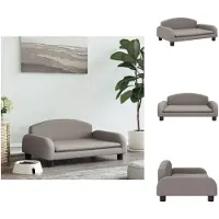 vidaXL Lit pour chien taupe 70x45x30 cm tissu - Lits pour chiens