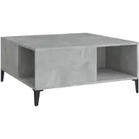 Syfax Table basse gris béton 80x80x36,5 cm bois d'ingénierie