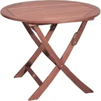 Garden Pleasure 985072 Gartentisch Stockholm braun rund