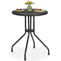 B2X Table de jardin ronde aspect rotin