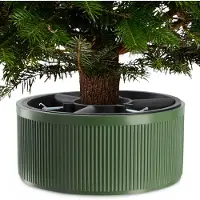 Kadax Support pour sapin de Noël "Andel", Support pour sapin de Noël en plastique recyclé, vert, hauteur d'arbre jusqu'à 150 cm