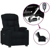 Syfax Fauteuil inclinable électrique Noir Tissu