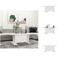 vidaXL Table basse blanche 103,5x60x40 cm Bois composite - Tables basses