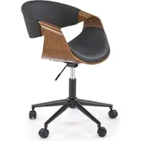 Halmar Fauteuil de bureau BILBO noir / noyer