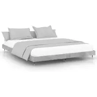 Syfax Cadre de lit sans matelas gris béton 120x200 cm