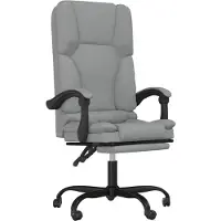 Syfax Fauteuil de massage inclinable de bureau Gris clair Tissu