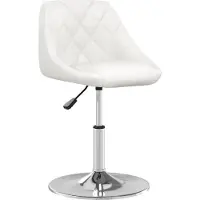 Syfax Tabouret de bar Blanc Similicuir