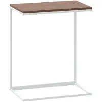 Syfax Table d'appoint Blanc 55x35x66 cm Bois d'ingénierie