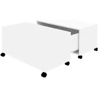 Syfax Table basse blanc 75x75x38 cm bois d'ingénierie