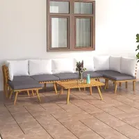 Prolenta Maison Exclusive - Salon de jardin 8 pièces avec coussins en bois massif d'acacia