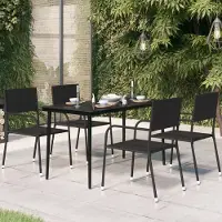 Prolenta Maison Exclusive - Table de jardin 140 x 70 x 74 cm, acier et verre