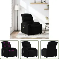 The Living Store Fauteuil de massage Noir Tissu