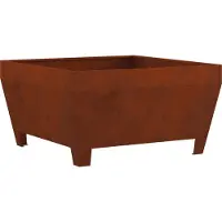 vidaXL Foyer extérieur marron 80 x 80 x 43 cm Acier résistant aux intempéries