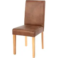 Mendler Chaise de salle à manger Littau, chaise de cuisine, tissu/textile simili-daim, pieds clairs